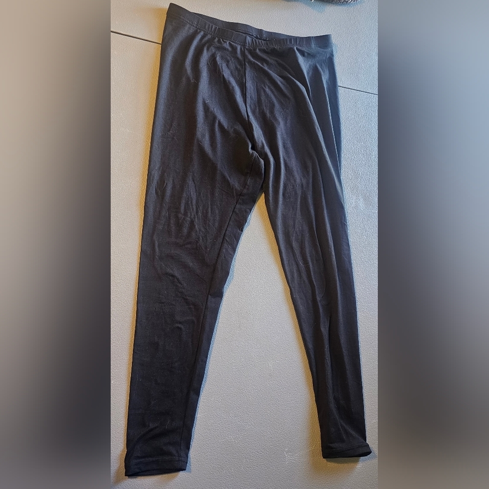 On The Go Womens Black Leggings Size Large